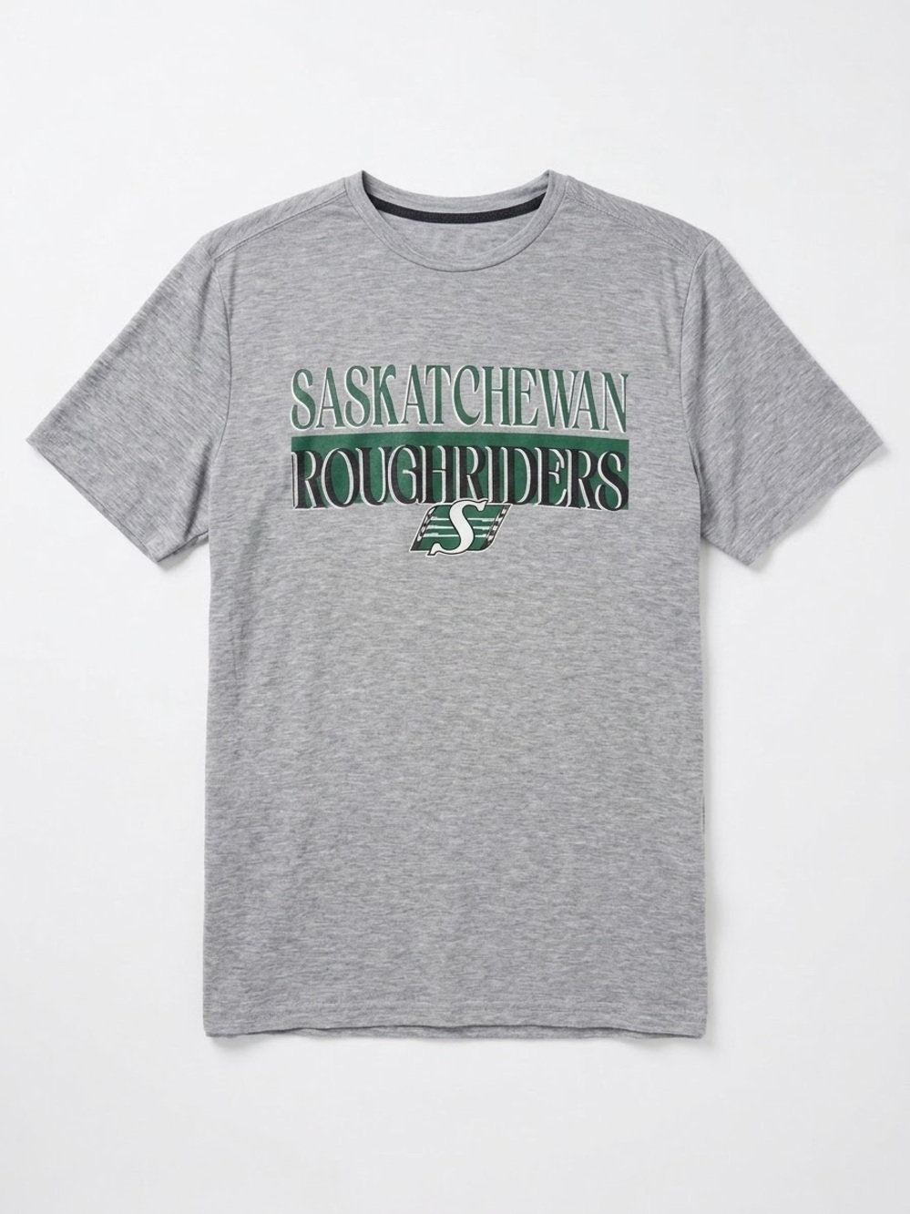 CFL MSX by Michael Strahan Saskatchewan Roughriders T‑Shirt – Grey, Size Small